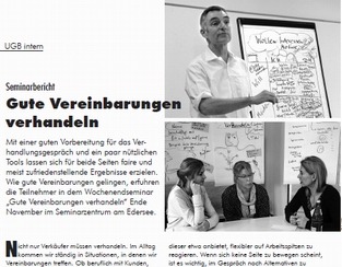 Seminarbericht: Gute Vereinbarungen verhandeln